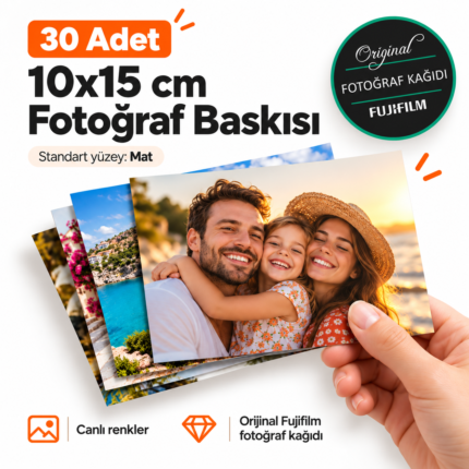10x15 fotoğraf baskısı 30 adet