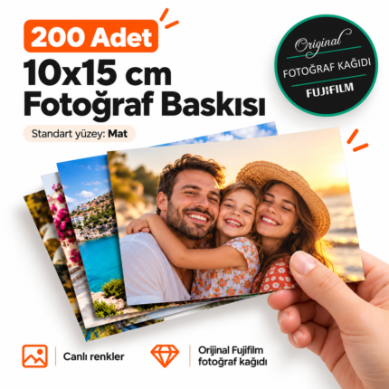 10x15 fotoğraf baskısı 200 adet