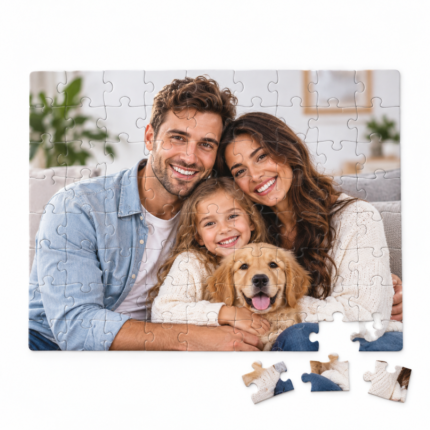 Kişiye özel aile fotoğrafı baskılı 99 parça puzzle