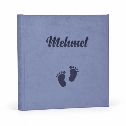 İlk Adım Mavi Bebek Fotoğraf Albümü — mavi ayak izli