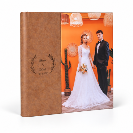 ST-01 standart albüm modeli — taba kapak sağ fotoğraflı
