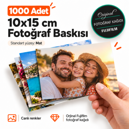 10x15 fotoğraf baskısı 1000 adet Fujifilm profesyonel toplu fotoğraf baskısı