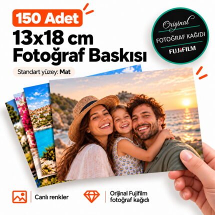 13x18 fotoğraf baskısı 150 adet Fujifilm profesyonel toplu fotoğraf baskısı